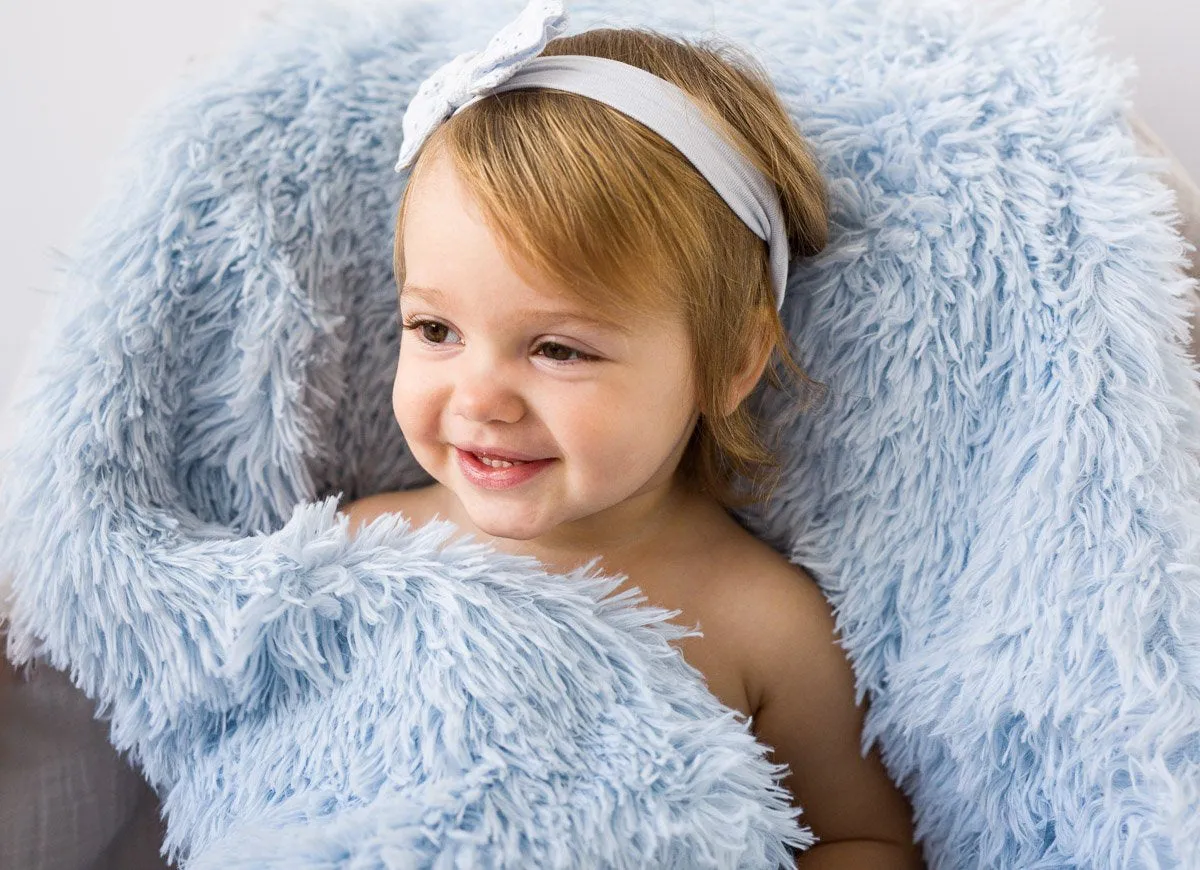 Bizzi Growin Koochicoo Powder Blue Fluffy Baby Blanket