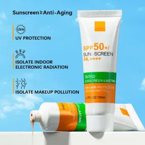 Sunscreen Lotion SPF50  with Compact Portable, Multi Function for Sunscreens, Moisturizing and Outdoor Sports Travel Shopping